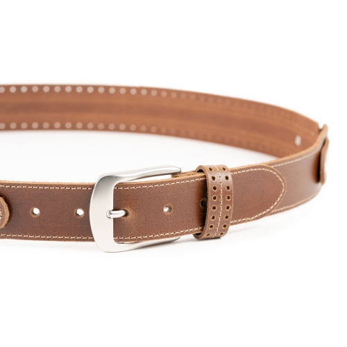 Cinturón Piel Zenia Picado 35 mm