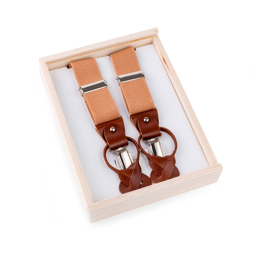 Tirante 3 Pinzas Botón Piel Liso 35 mm