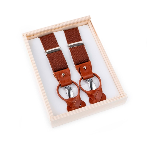 Tirante 3 Pinzas Botón Piel Liso 35 mm