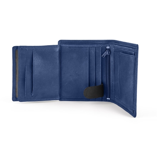 Cartera Billetero Piel Manchester Cremallera