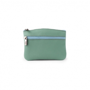 Monedero Piel 2 Cremalleras