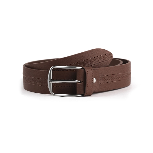 Cinturón Piel Serie Q Grabado Trenza 40 mm