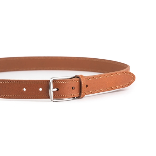 Cinturón Piel Serie Q Cosido Bicolor 30 mm