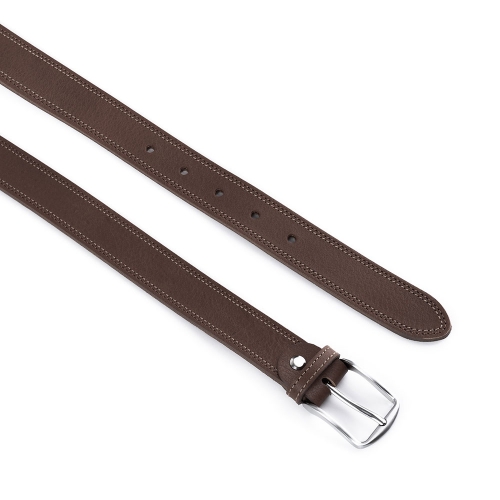 Cinturón Piel Serie Q Cosido Bicolor 30 mm