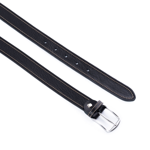 Cinturón Piel Serie Q Cosido Bicolor 30 mm