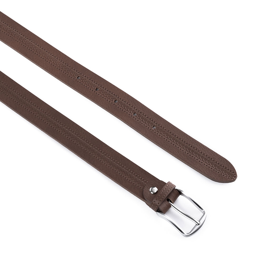 Cinturón Piel Serie Q Grabado Trenza 30 mm