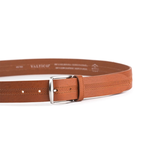 Cinturón Piel Serie Q Grabado Trenza 35 mm