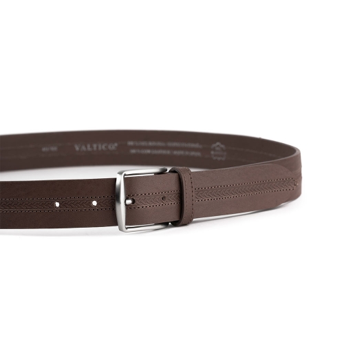 Cinturón Piel Serie Q Grabado Trenza 35 mm