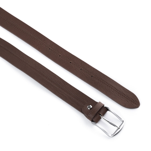 Cinturón Piel Serie Q Grabado Trenza 35 mm