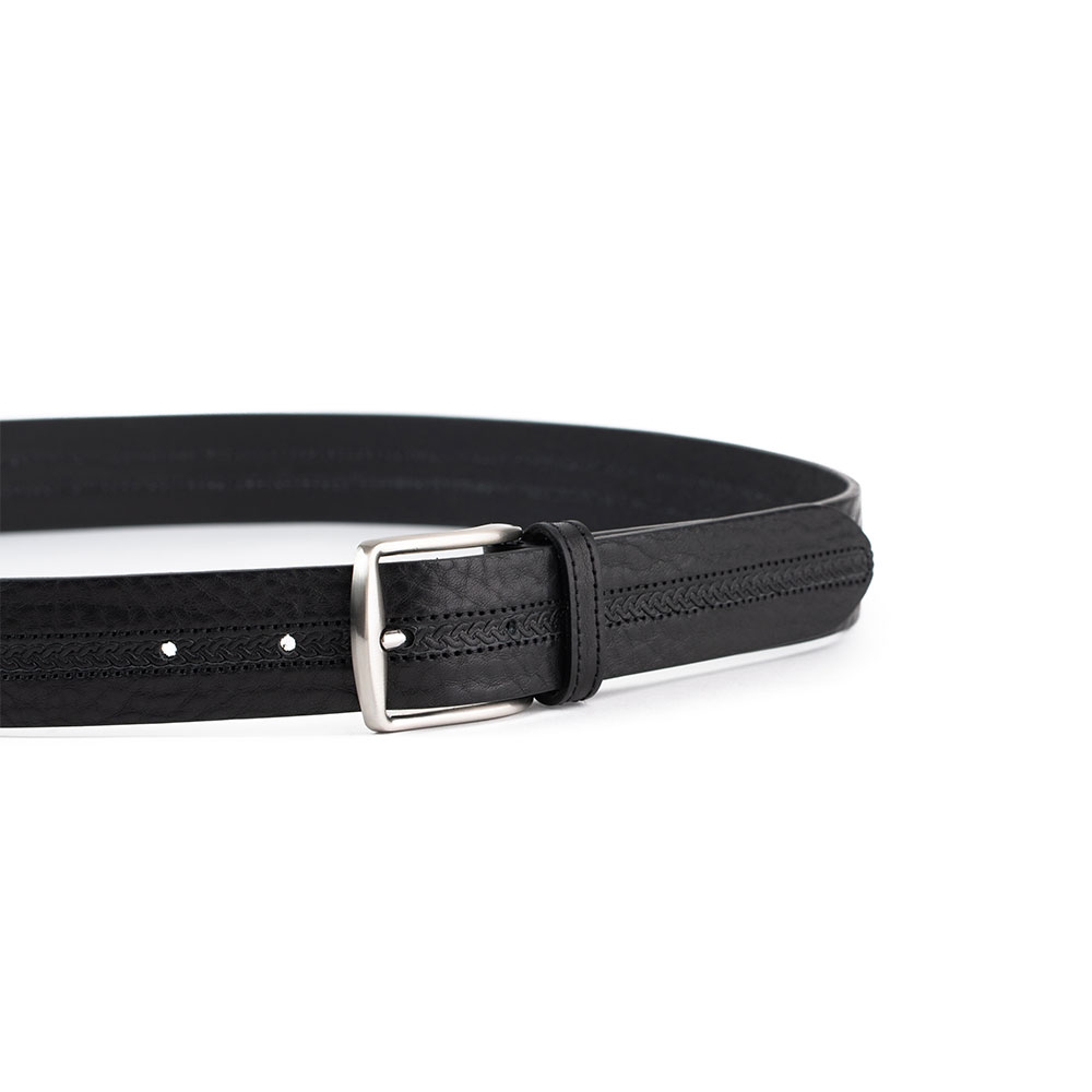 Cinturón Piel Serie Q Grabado Trenza 35 mm