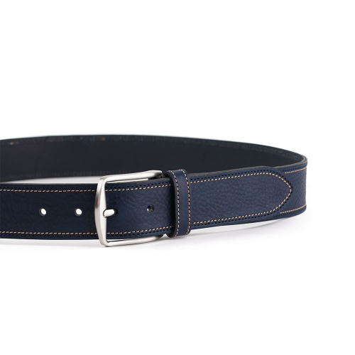 Cinturón Piel Serie Q Cosido Bicolor 40 mm