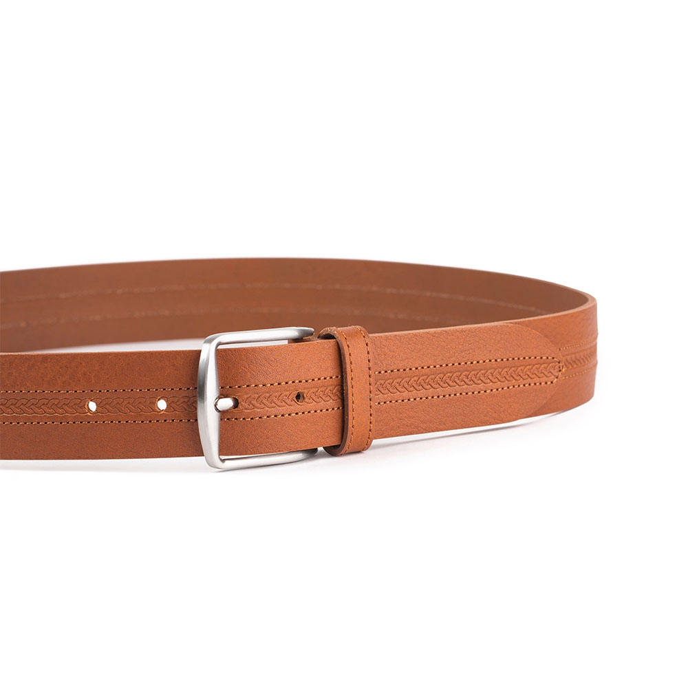 Cinturón Piel Serie Q Grabado Trenza 40 mm