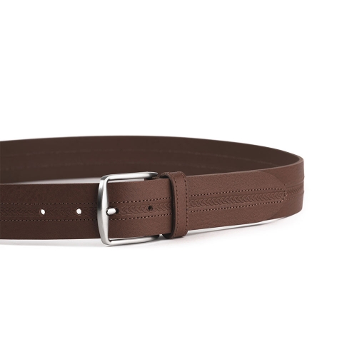 Cinturón Piel Serie Q Grabado Trenza 40 mm