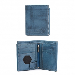 Cartera Billetera Cremallera Piel Torino