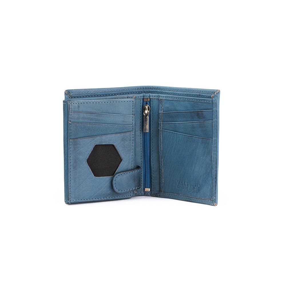 Cartera Billetera Cremallera Piel Torino