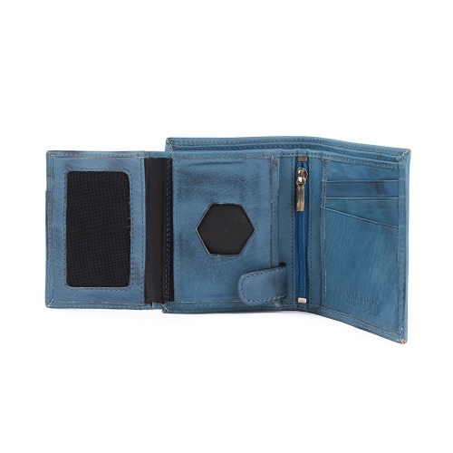 Cartera Billetera Cremallera Piel Torino