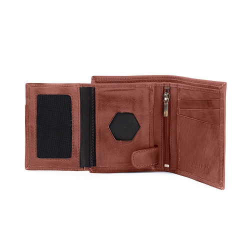 Cartera Billetera Cremallera Piel Torino