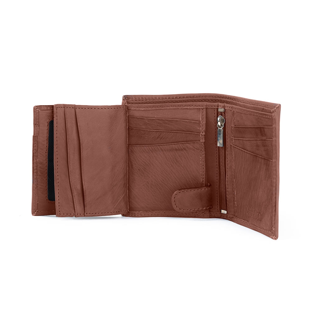 Cartera Billetera Cremallera Piel Torino