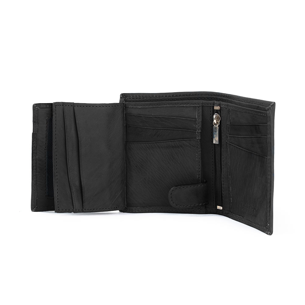 Cartera Billetera Cremallera Piel Torino