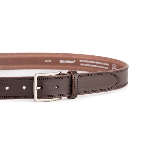 Cinturón Piel Urban Cosido XXL 35 mm