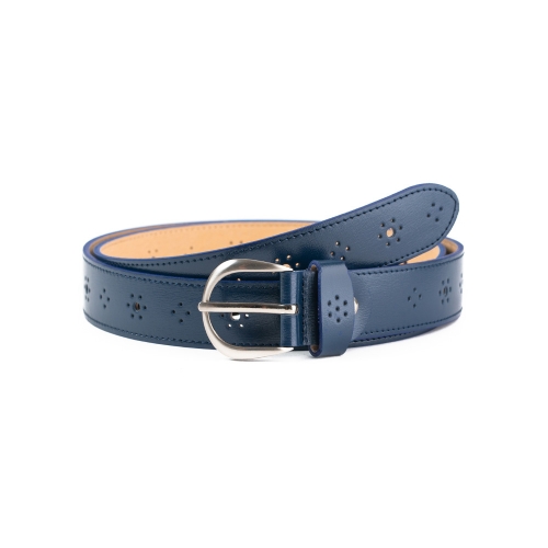 Cinturón Piel Cosido Picado 30mm