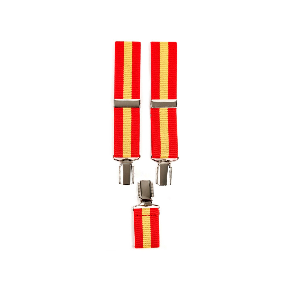 Tirante 4 Pinzas Piel Bandera 30 mm