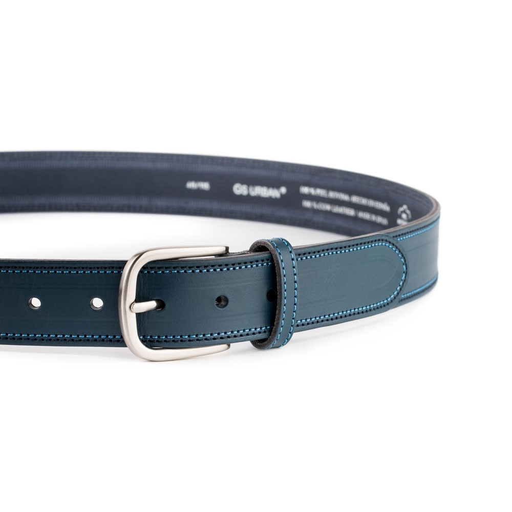 Cinturón Piel Urban Cosido Bicolor 35 mm