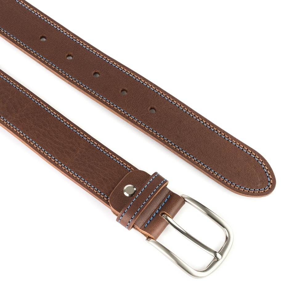 Cinturón Piel Urban Cosido Bicolor 35 mm