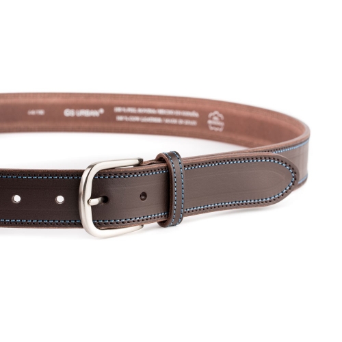 Cinturón Piel Urban Cosido Bicolor 35 mm