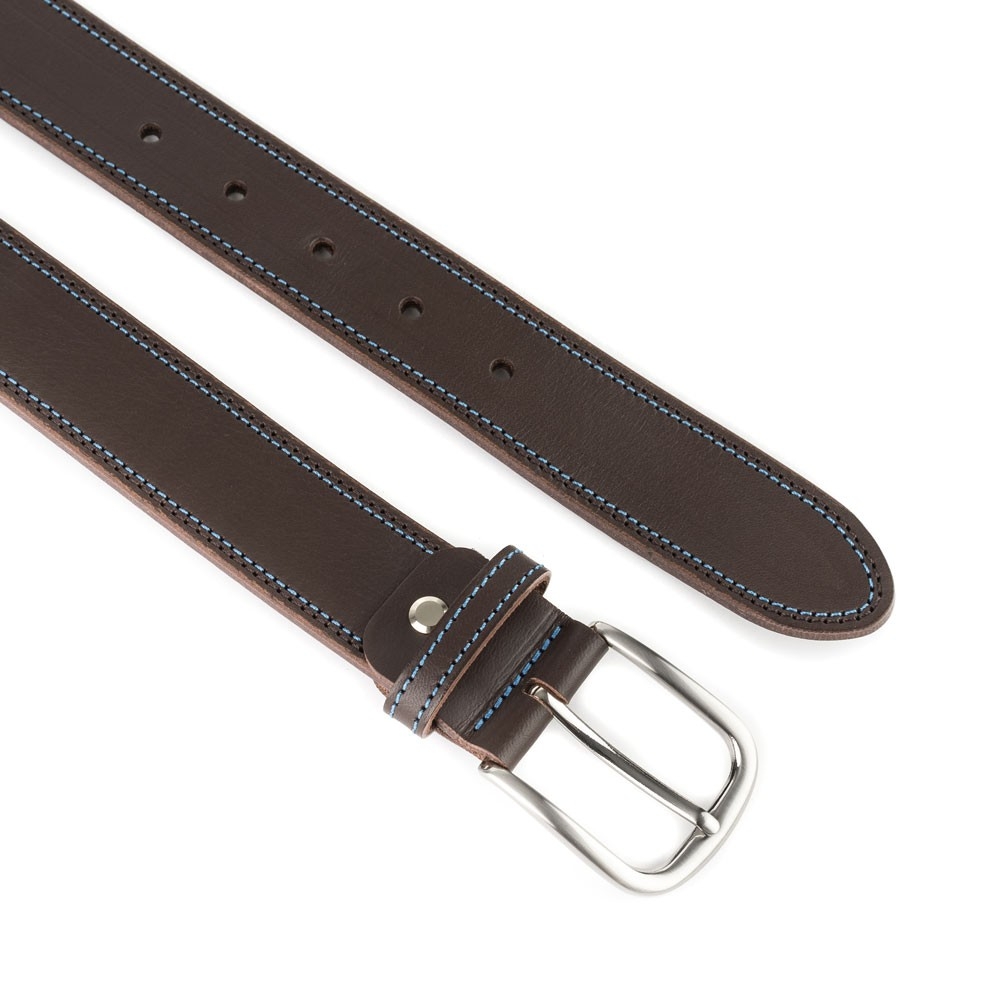 Cinturón Piel Urban Cosido Bicolor 35 mm