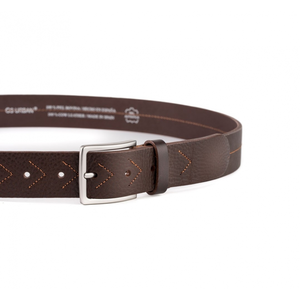 Cinturón Piel Urban Cosido Flechas 35 mm
