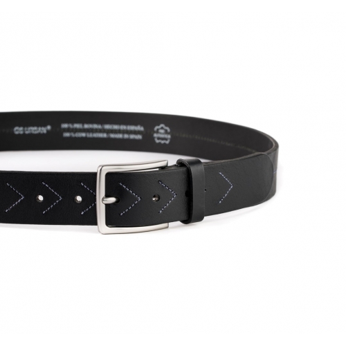 Cinturón Piel Urban Cosido Flechas 35 mm
