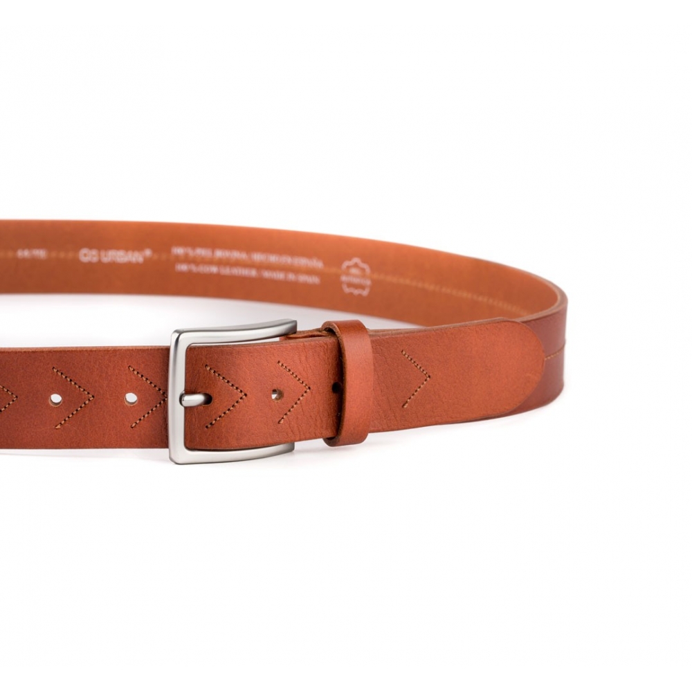 Cinturón Piel Urban Cosido Flechas 35 mm