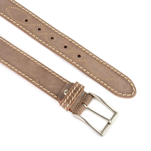 Cinturón Piel Stone Cosido 35 mm