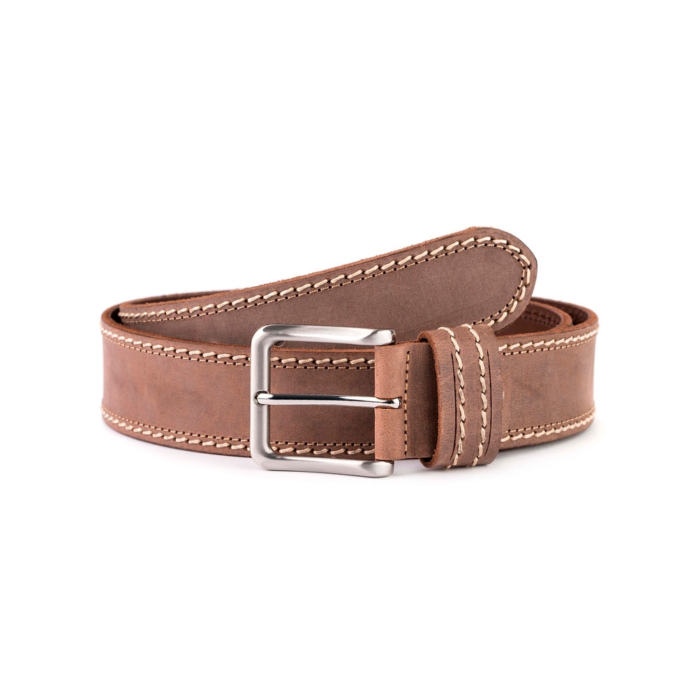 Cinturón Piel Stone Cosido Doble 40 mm