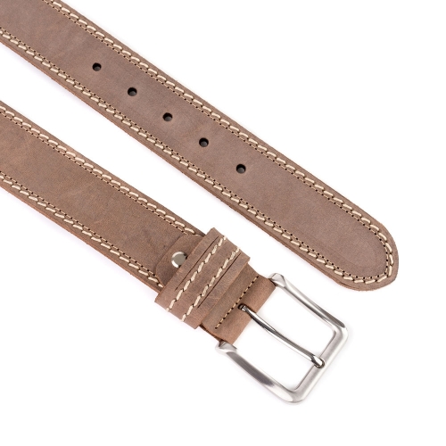 Cinturón Piel Stone Cosido Doble 40 mm