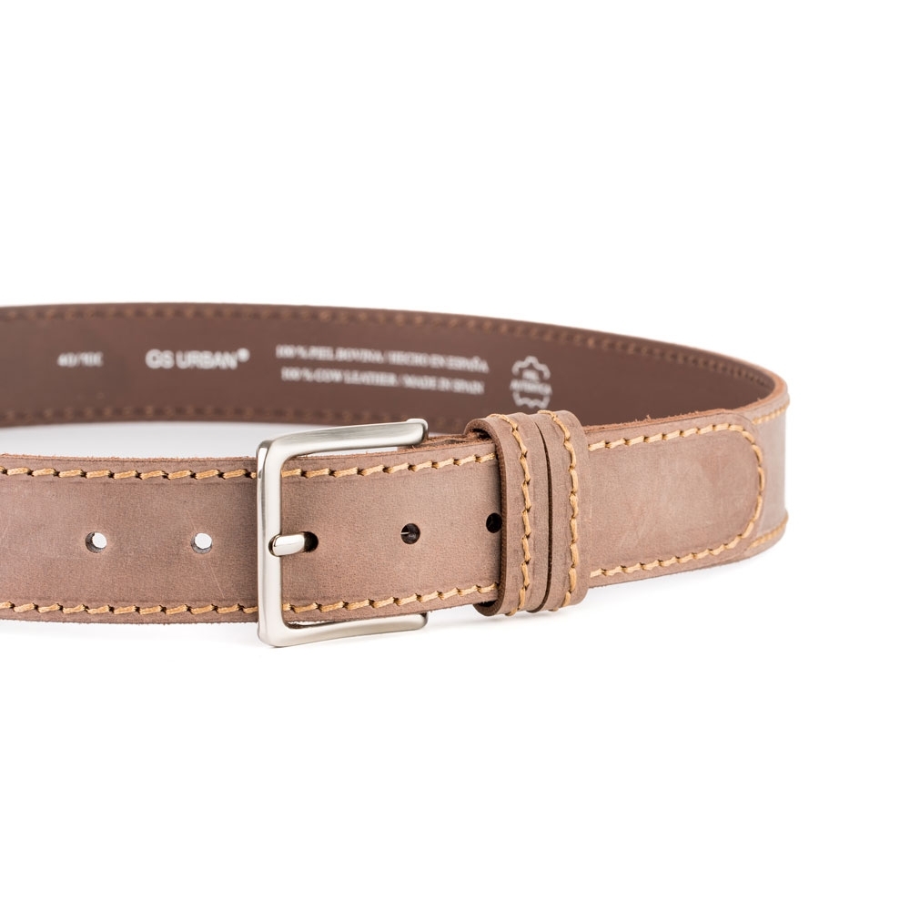 Cinturón Piel Stone Cosido 40 mm