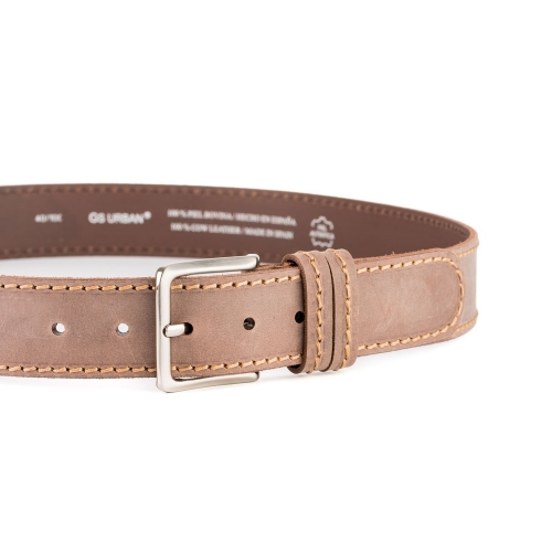 Cinturón Piel Stone Cosido 40 mm