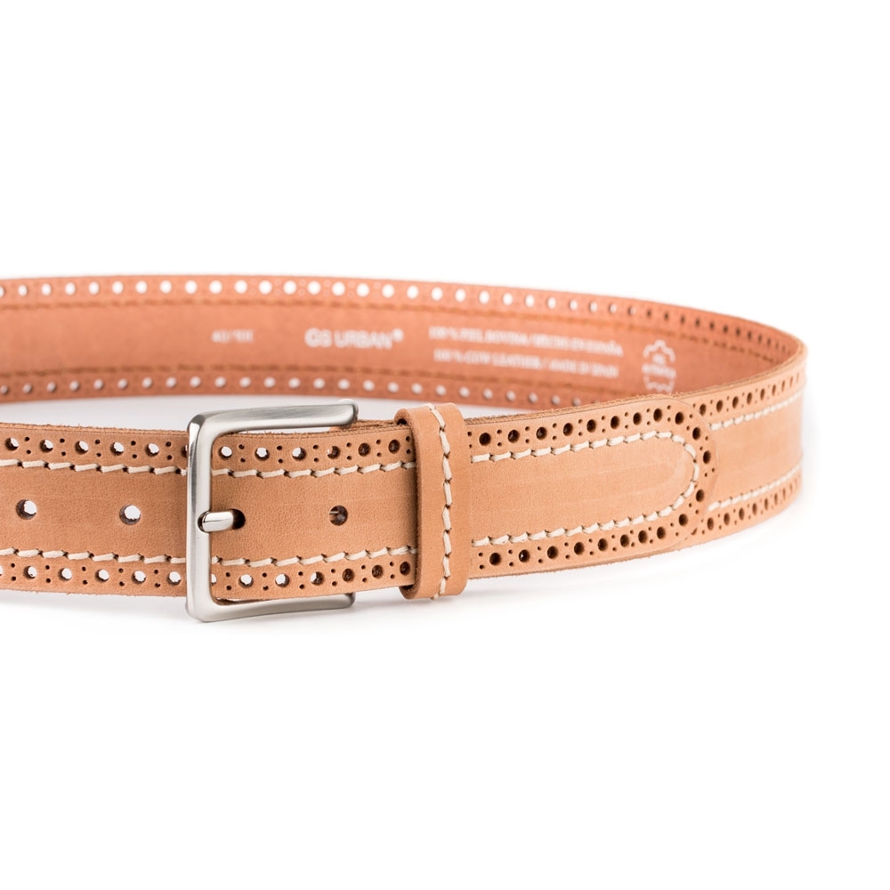 Cinturón Piel Stone Picado y Cosido 40 mm