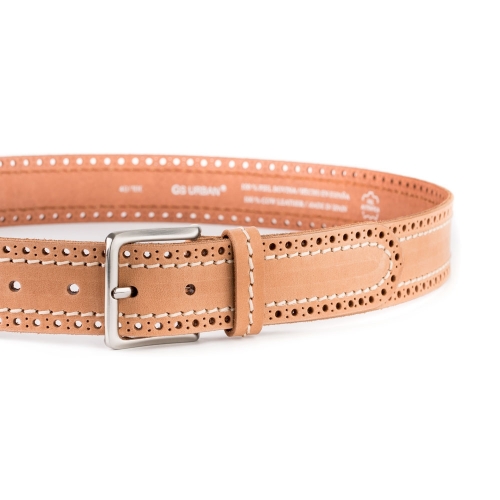 Cinturón Piel Stone Picado y Cosido 40 mm