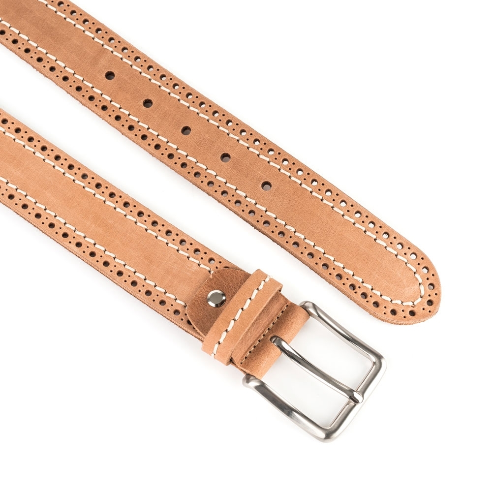 Cinturón Piel Stone Picado y Cosido 40 mm