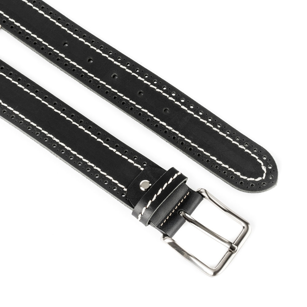 Cinturón Piel Stone Picado y Cosido 40 mm