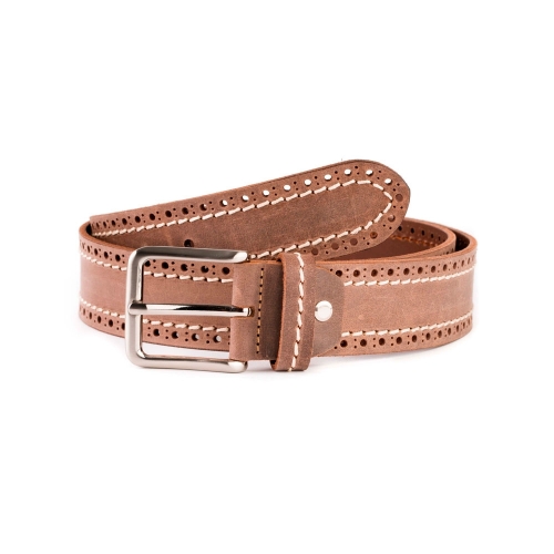 Cinturón Piel Stone Picado y Cosido 40 mm