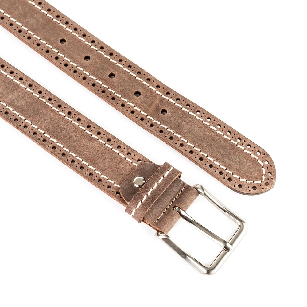 Cinturón Piel Stone Picado y Cosido 40 mm