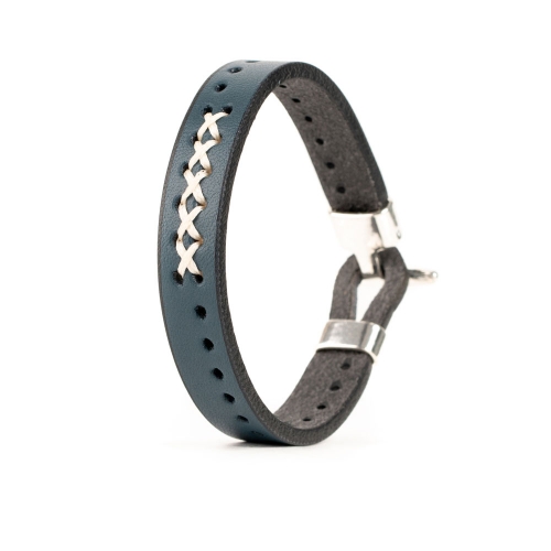 Pulsera Piel Cosida Equis