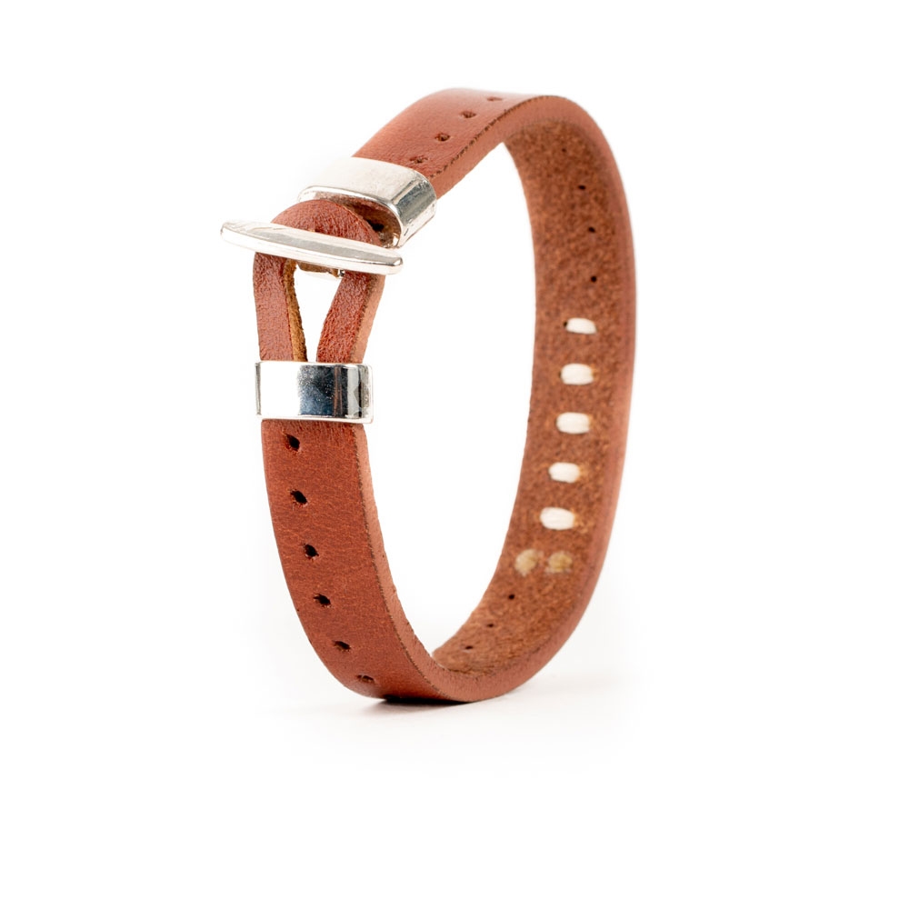 Pulsera Piel Cosida Equis