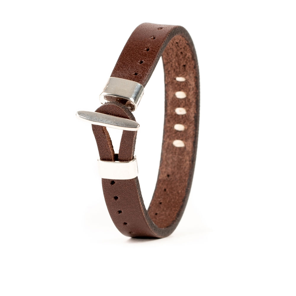 Pulsera Piel Cosida Equis