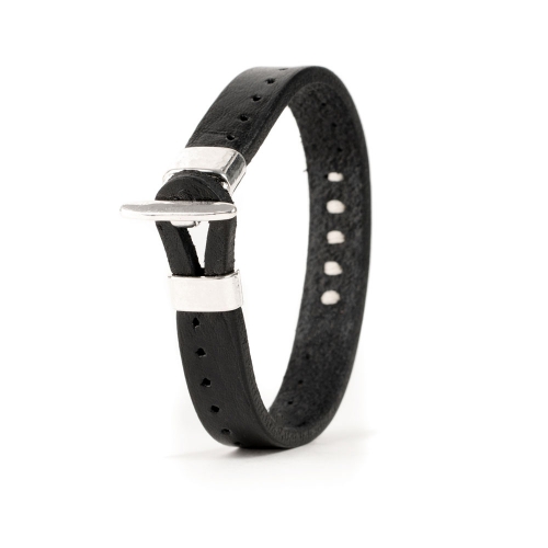 Pulsera Piel Cosida Equis