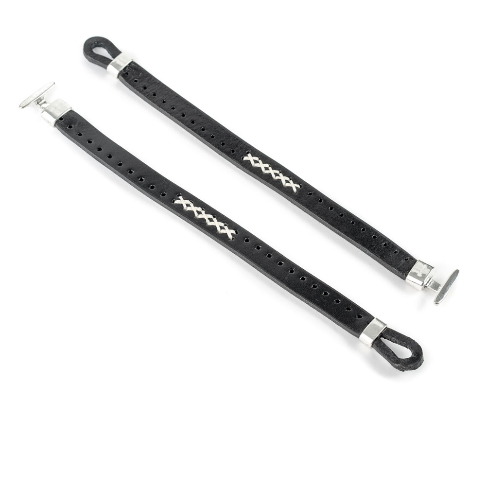 Pulsera Piel Cosida Equis