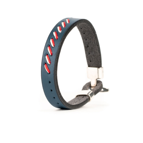 Pulsera Piel Cosida Bicolor